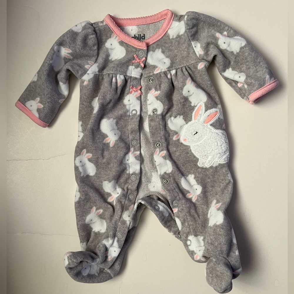 Carters newborn button up fleece onesie